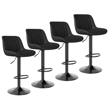 Drehbarer Barhocker 4er Set, Höhenverstellbar & Modern