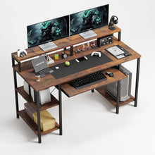 Schreibtisch mit Tastaturablage und Monitorständer