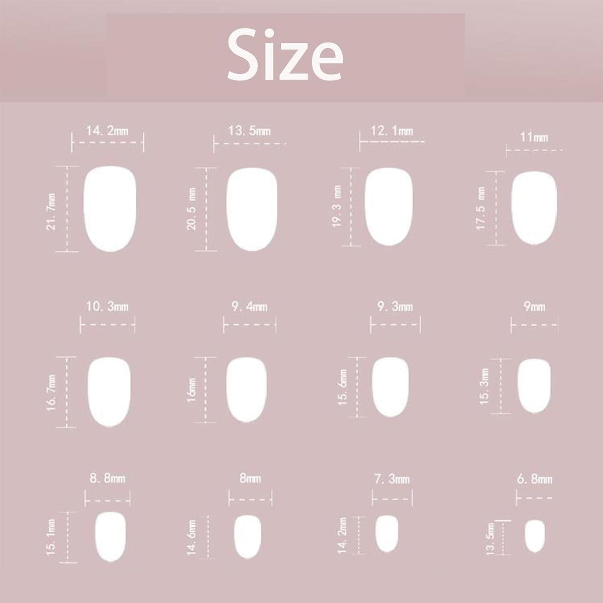 24 Französische Mandel-Nägel – Rosa Weiß Design & Klebesticker
