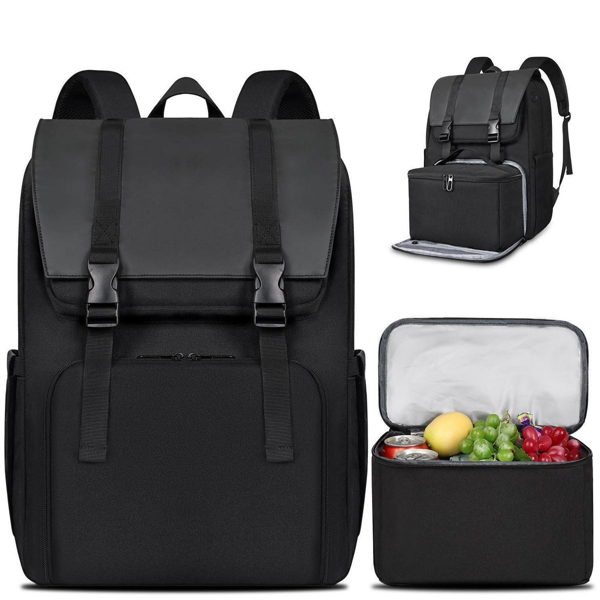 Lunch-Rucksack mit Laptopfach & Kühlbox – 15,6 Zoll Vintage Rucksack