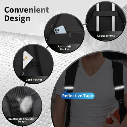 Lunch-Rucksack mit Laptopfach & Kühlbox – 15,6 Zoll Vintage Rucksack