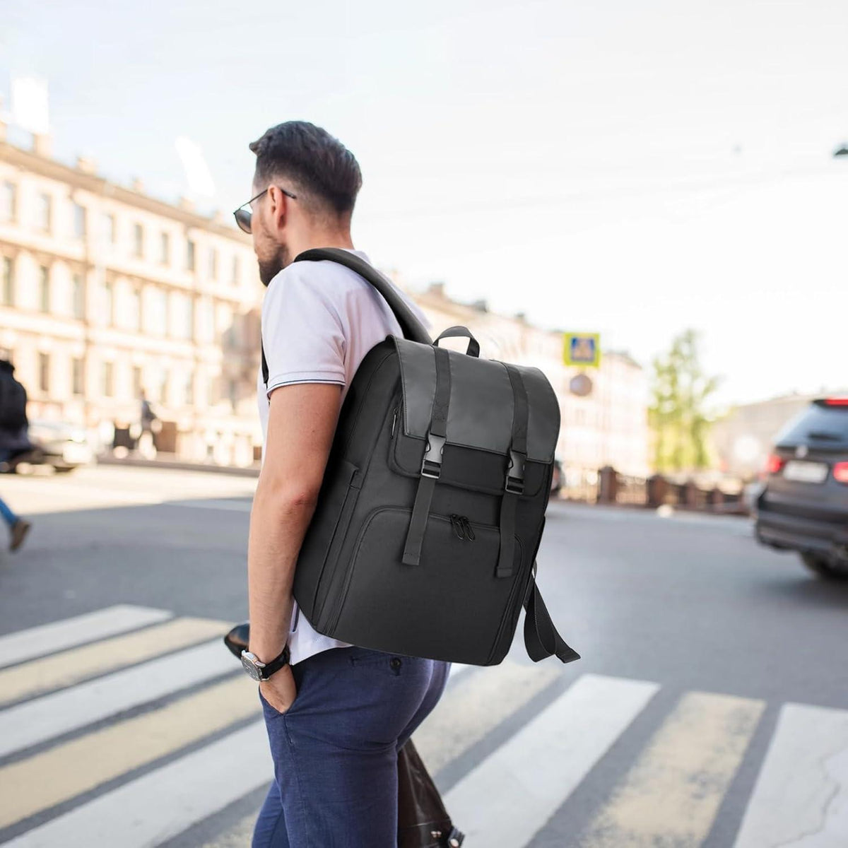 Lunch-Rucksack mit Laptopfach & Kühlbox – 15,6 Zoll Vintage Rucksack