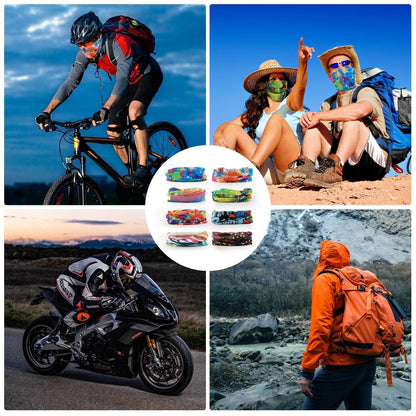 8x Multifunktionstuch Schal Headwear | Sport & Outdoor Aktivitäten