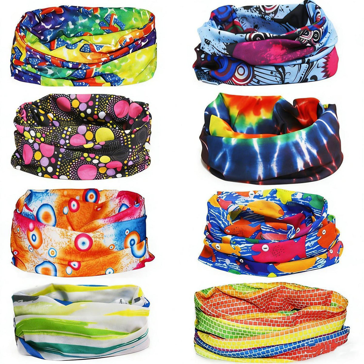 8x Multifunktionstuch Schal Headwear | Sport & Outdoor Aktivitäten