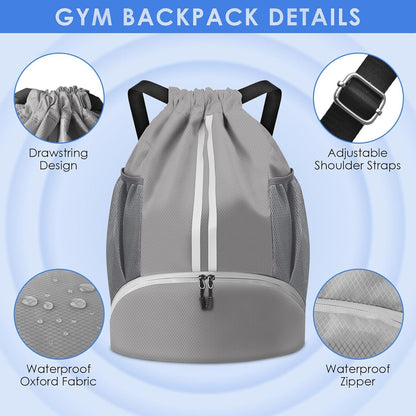 Sportbeutel Fußball Rucksack Kordelzug Tunnelzug Gymtasche L Wasserfest