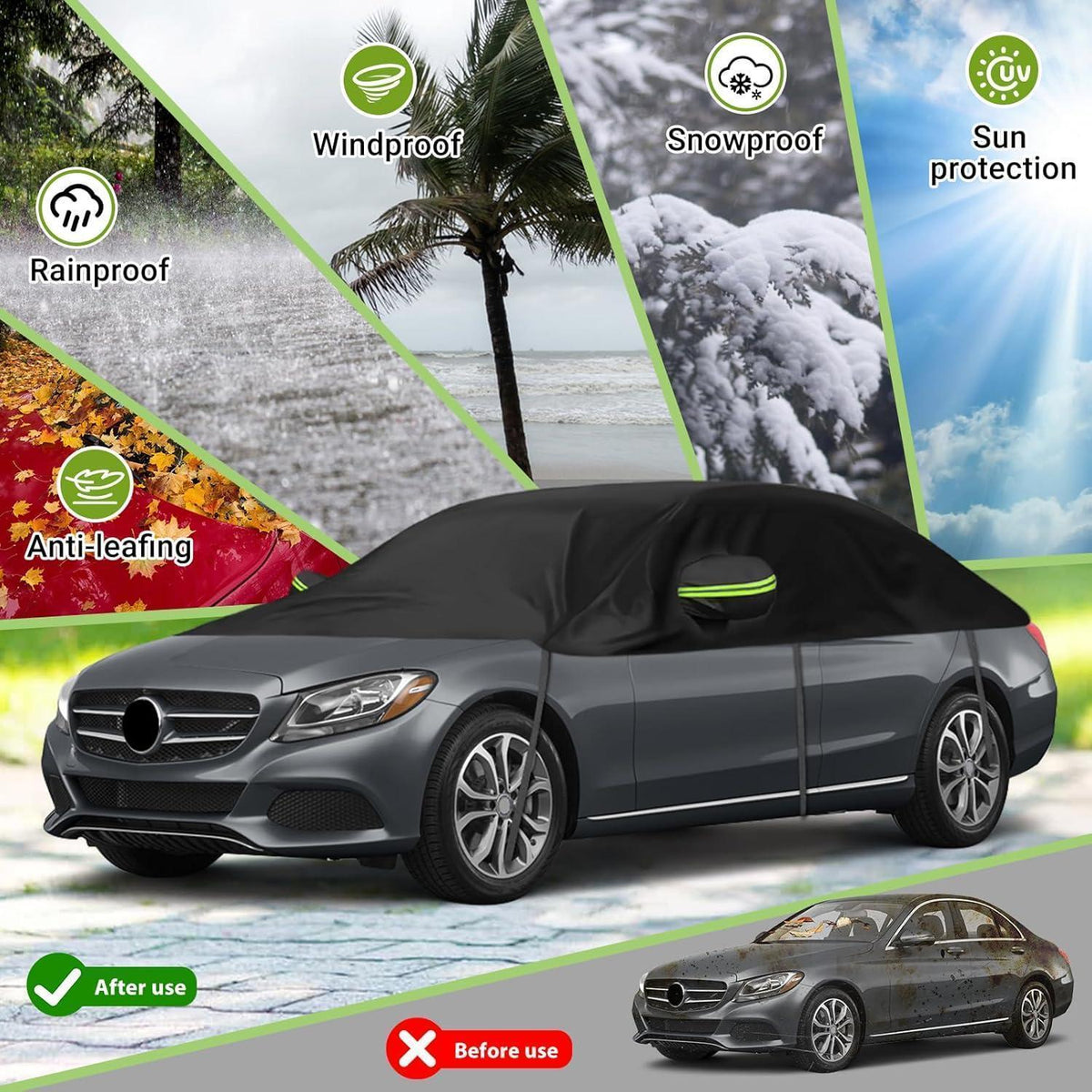 Halbautoabdeckung für Audi A4 & VW Passat – Allwetter Schutz