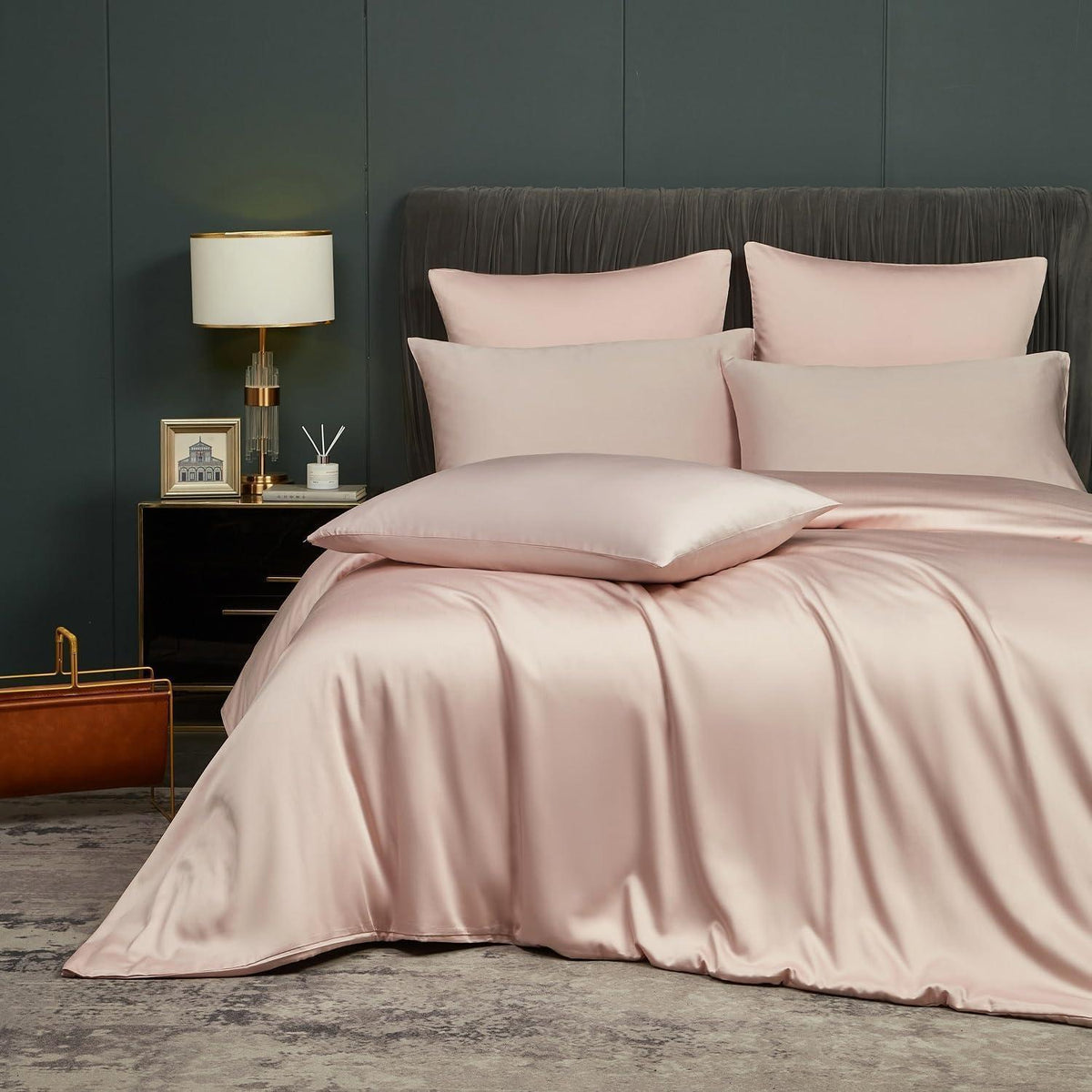 Bambus Sommerbettwäsche 220x240cm Rosa – Atmungsaktiv & Kühle