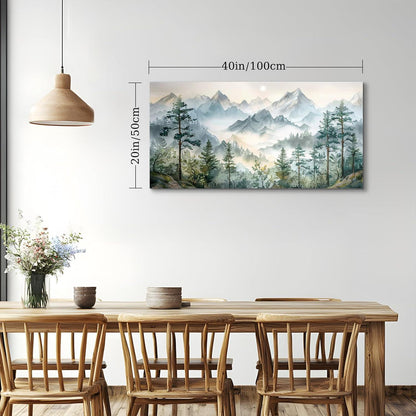 Leinwandbild Grüne Berglandschaft 50x100 cm Modern Wanddeko