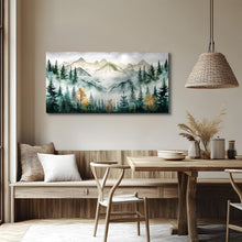 Leinwandbild Grüne Berge 50x100 cm für Wohnzimmer & Büro