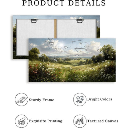 Leinwandbild Sonniges Feld 50x100 cm für Wohnzimmer & Büro