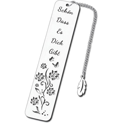 Personalisiertes Lesezeichen "Schön dass es Dich gibt" - Geschenk für Sie