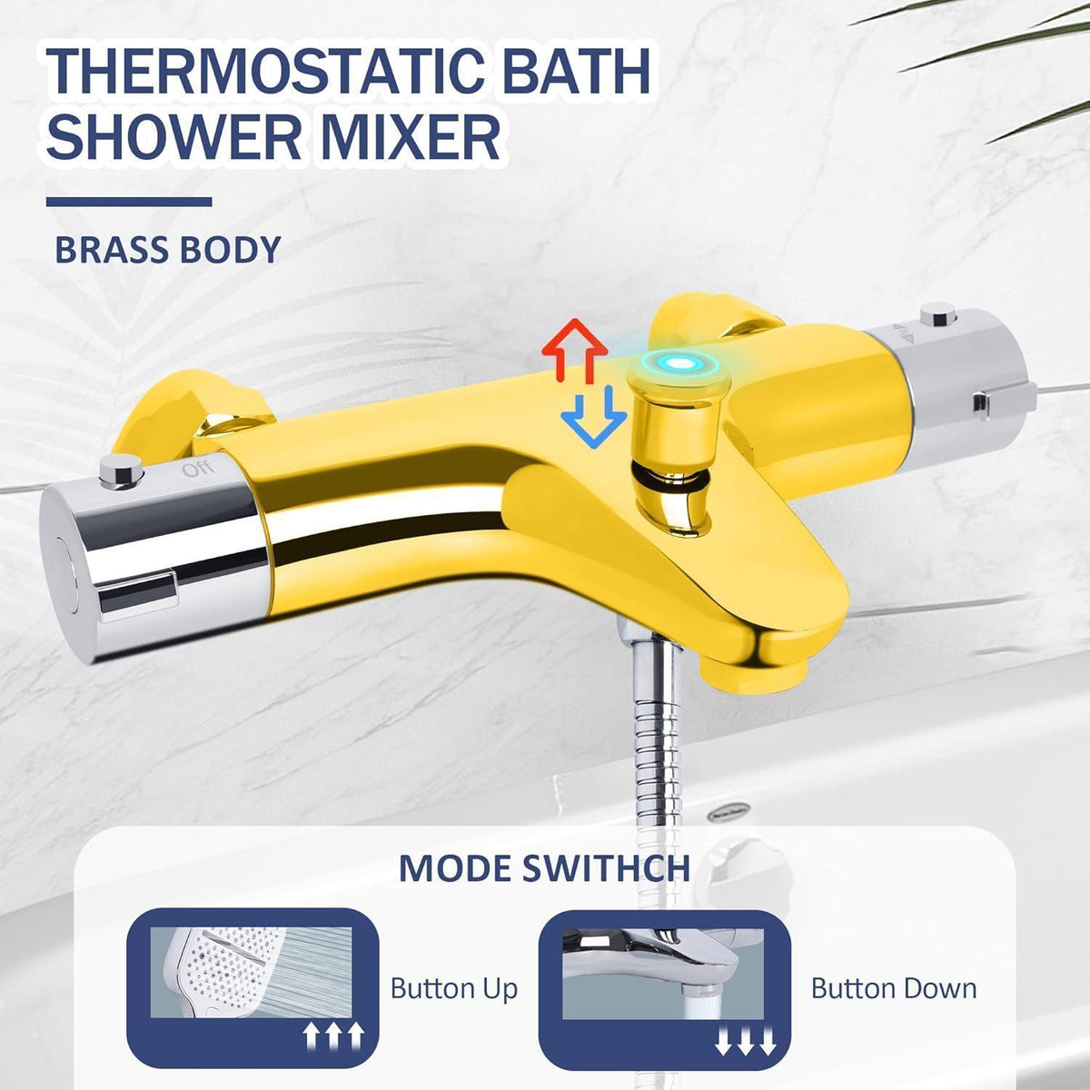 Thermostat-Duscharmatur Set mit verstellbarer Duschstange