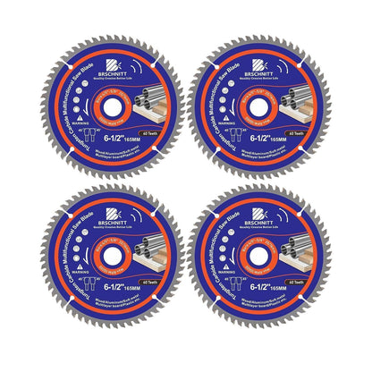 Kreissägeblatt 165mm 60T für Holz, Metall & Alu (4 Stück)