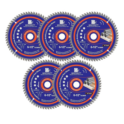 Kreissägeblatt 165mm 60T für Holz, Metall & Alu (5 Stück)