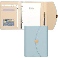 FYY A5 Binder Notizbuch Planer mit gefüttertem in Lederoptik