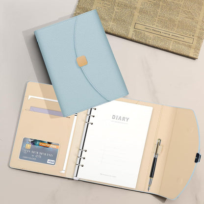 FYY A5 Binder Notizbuch Planer mit gefüttertem in Lederoptik