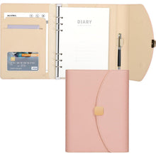 Notizbuch A5 Binder 6 Ring Budget Journal Planer in Lederoptik