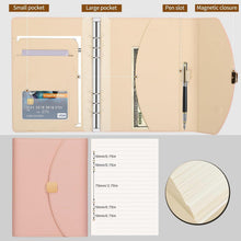 Notizbuch A5 Binder 6 Ring Budget Journal Planer in Lederoptik