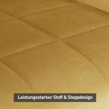 Samt Esszimmerstühle 6er Set – Tulpengold, Bequem & Robust