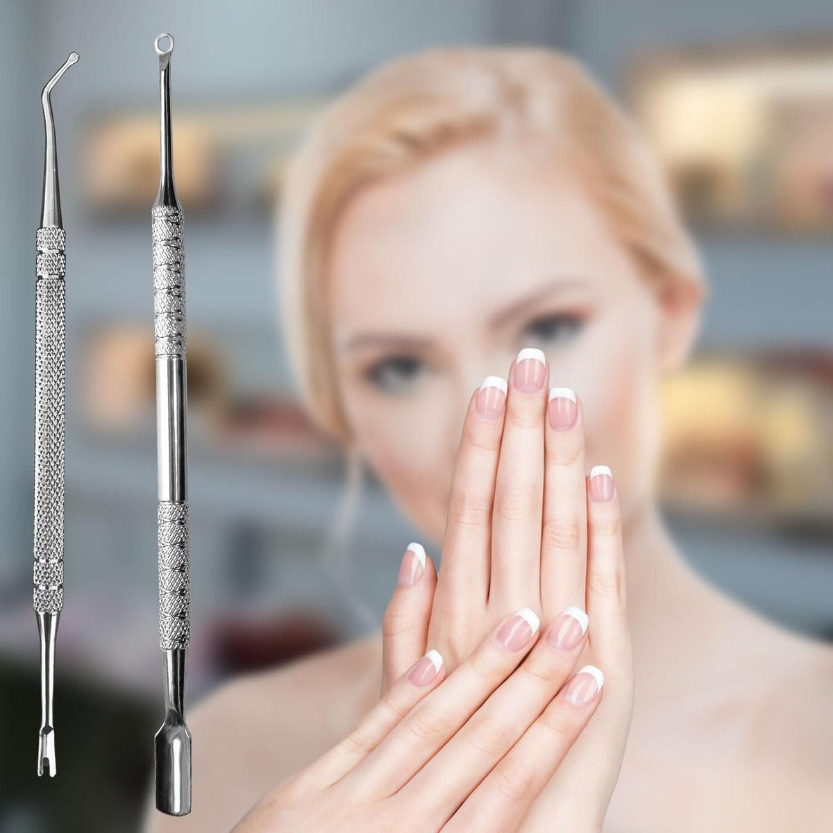 Maniküre-Set Edelstahl | Gel-Lackentferner & Nagelhautschieber
