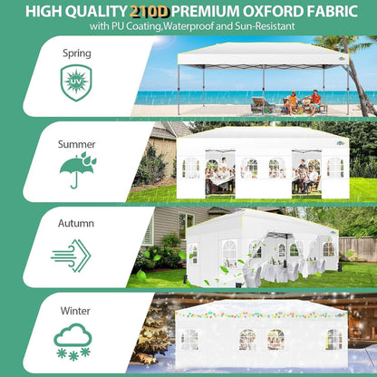 Faltpavillon 3x6 mit Seitenwänden – Wasserdicht & Winterfest