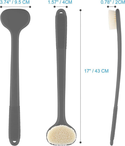 Rückenbürste 43cm Anti-Rutsch-Griff Nass- Trockenbürste