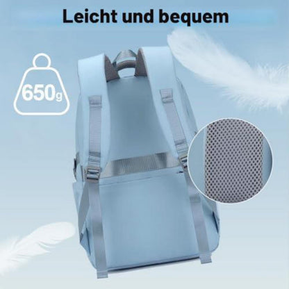 Laptop Rucksack Damen 15.6 Zoll – Babyblau, Schulrucksack Teenager