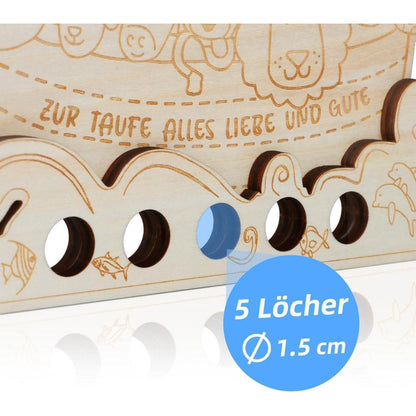 Geldgeschenk Taufe Arche Noah Holz – Taufgeschenk Junge/Mädchen