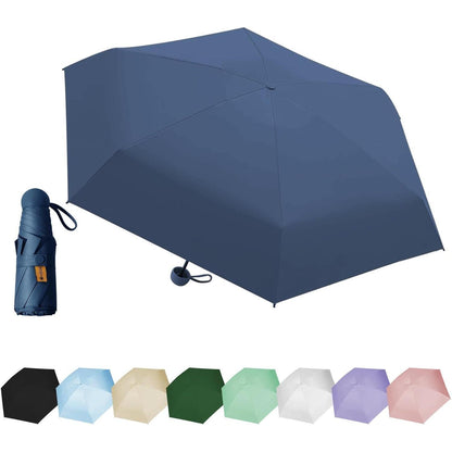 Kompakter Regenschirm mit UV-Schutz, königsblau