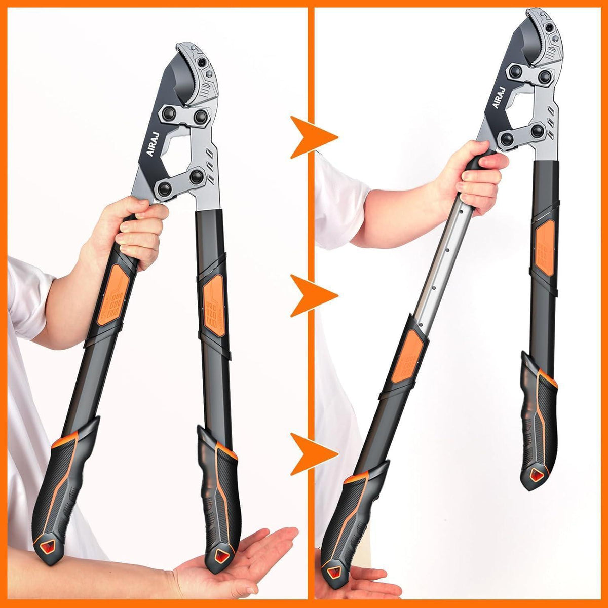 Teleskop Astschere 68-88cm mit 55C Klingen für dicke Äste