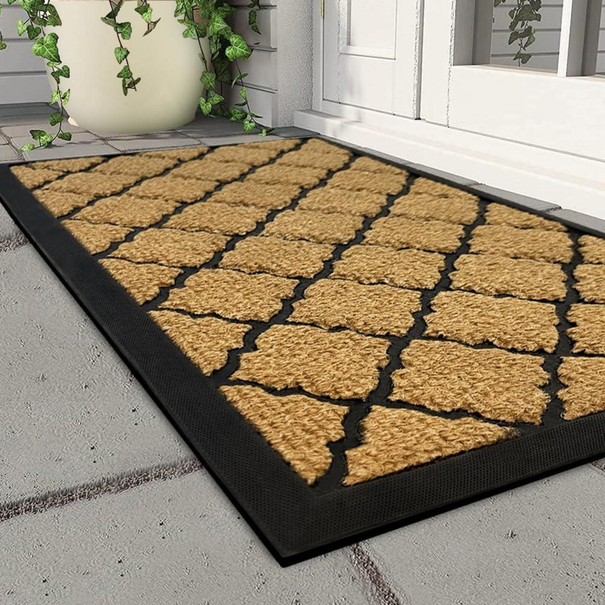 Rutschfeste Fußmatte Braun 80x120 cm – Schmutzfangmatte für Aussen