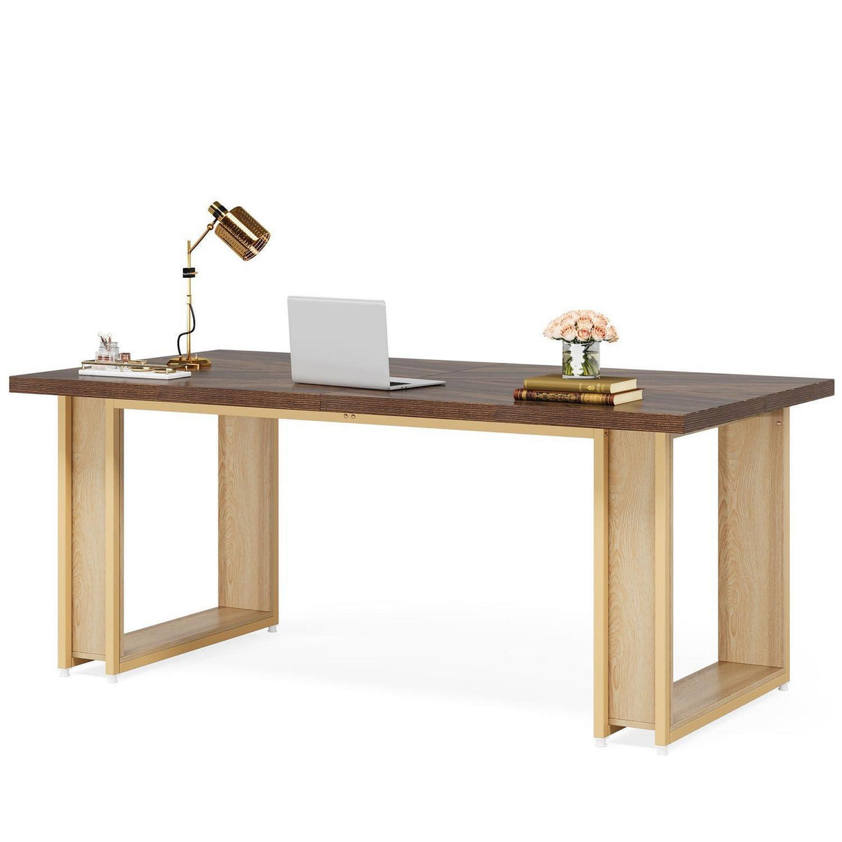 160cm Schreibtisch Holz – Rustikaler Bürotisch für Home Office
