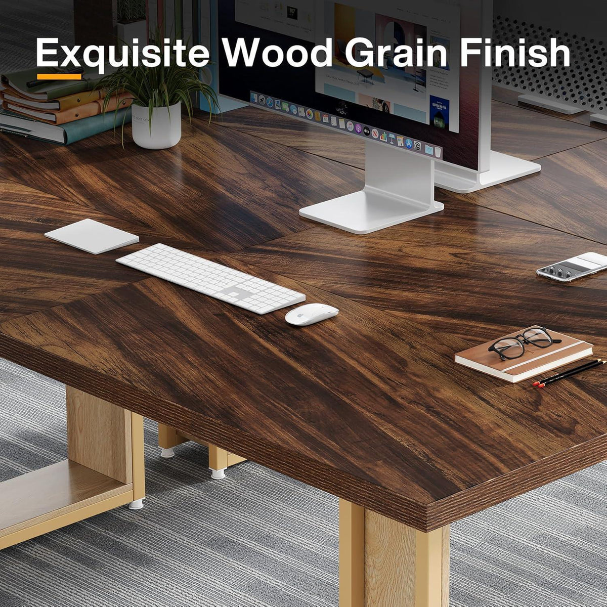 160cm Schreibtisch Holz – Rustikaler Bürotisch für Home Office