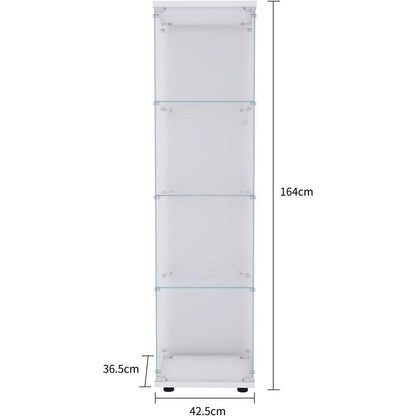Glasvitrine Schwarz 4 Etagen – Moderne Regalkabine