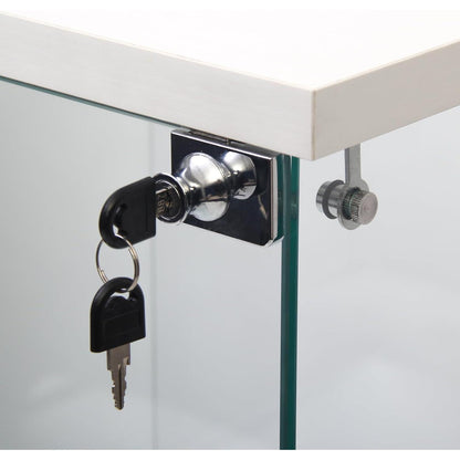 Glasvitrine 3 Etagen Weiß – Moderne Regalkabine für Wohnzimmer