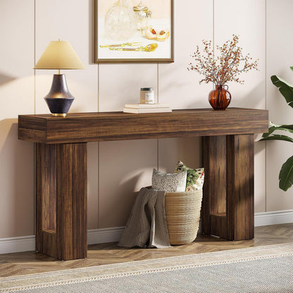 160 cm Konsolentisch Landhausstil – Rustikaler Sofatisch für Wohnzimmer