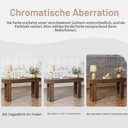 160 cm Konsolentisch Landhausstil – Rustikaler Sofatisch für Wohnzimmer