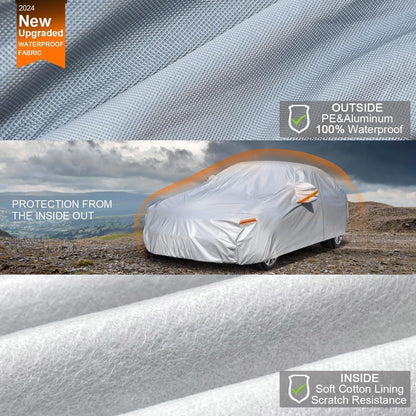 Autoabdeckung Limousine 490-530cm, Wasserdicht & Atmungsaktiv