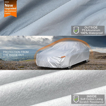 Autoabdeckung Coupé Wasserdicht & Atmungsaktiv (420-450cm)