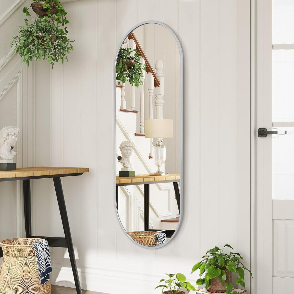 Ovaler Wandspiegel 120x40cm – Moderner Badezimmer Spiegel