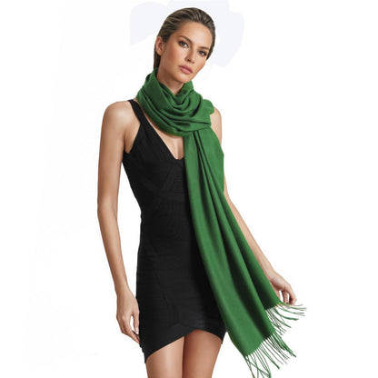 Pashmina Stola Damen Smaragdgrün weich und vielseitig