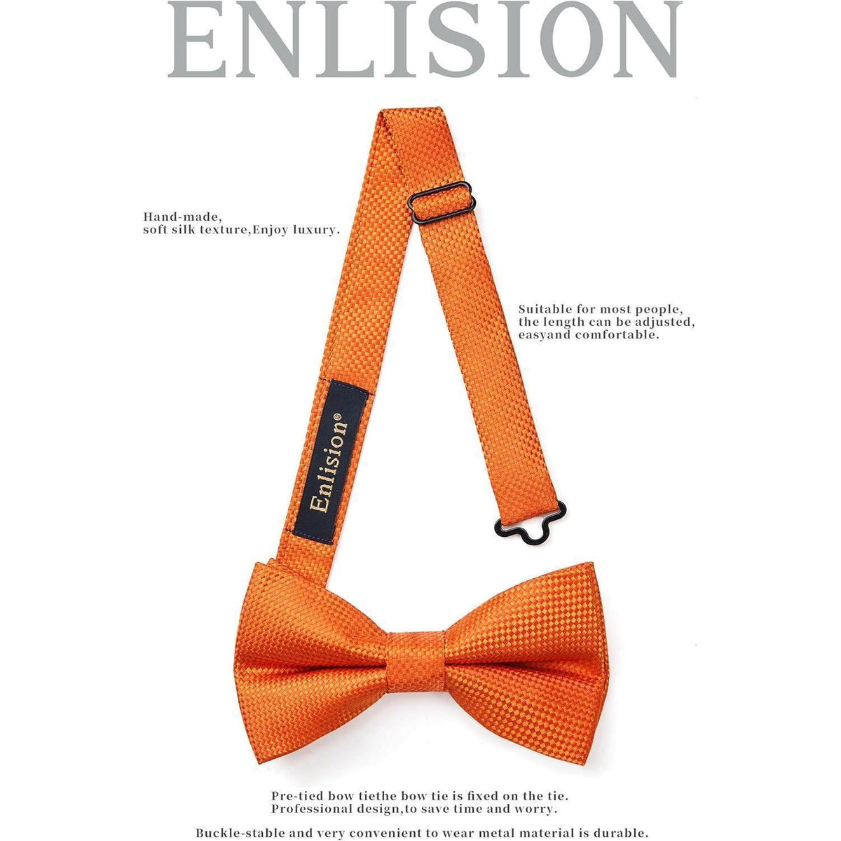 Fliegen-Set mit Einstecktuch, vorgebunden, orange