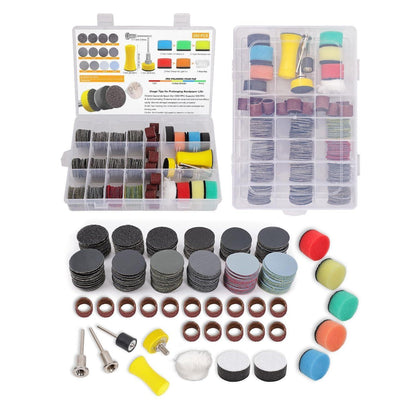 268tlg. Schleifscheiben Set 25mm Klett Nass Trocken für Dremel Zubehör