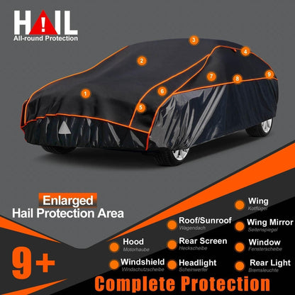 Hagelschutzplane Auto Limousine 475-495 cm, Wasserdicht & Atmungsaktiv
