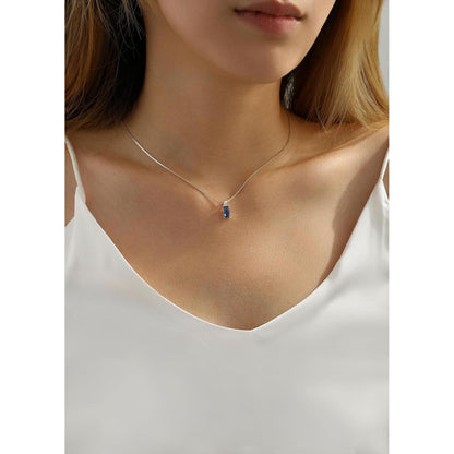 Geburtsstein Kette Damen 925 Sterling Silber vergoldet mit Anhänger, Verstellbar