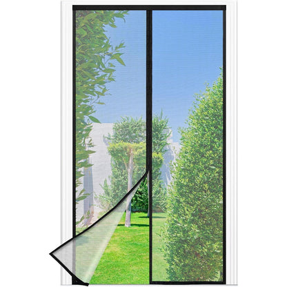 Magnetisches Fliegengitter für Balkontür, 95x220cm, Schwarz