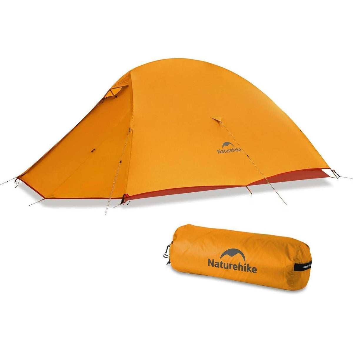 Leichtes 2-Personen Kuppelzelt für Camping & Trekking, Orange