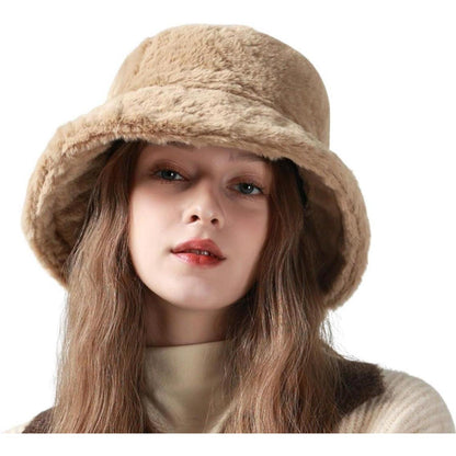 Flauschige Winter Fischerhut Damen – Warm & Bequem Khaki
