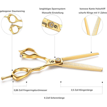 Professionelle Haarschneideschere 440C Edelstahl – Ergonomisch & Handgefertigt