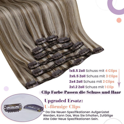 Echthaar Clip-Ins Blond 60cm – Voller Kopf für mehr Volumen